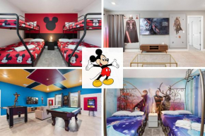 Brand New Disney Theme Villa 7BR/5BA Game Room Private Pool/Spa Free Pool Heat!